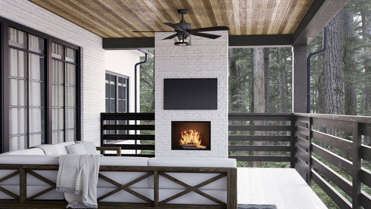 UHP9302 Coastal Ceiling Fan 20.755''H x 56''W, Olde Iron Finish, Cairn