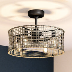 A room with a unique and beautiful Urban Ambiance UHP9380 Bohemian Ceiling Fan.