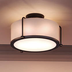 A beautiful Urban Ambiance UQL3770 Minimalist Ceiling lighting fixture with a round shade