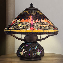 Urban Ambiance - Table Lamp - UQL7022 Rustic Indoor Table Lamp, 16.5''H x 17''W x 17''D, Imperial Bronze Finish, Bolsover Collection -