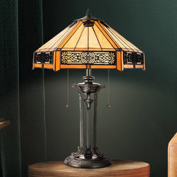 Urban Ambiance - Table Lamp - UQL7028 Western Indoor Table Lamp, 23''H x 16''W x 16''D, Vintage Bronze Finish, Teignbridge Collection -