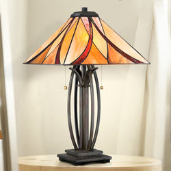 Urban Ambiance - Table Lamp - UQL7100 Mediterranean Indoor Table Lamp, 25''H x 15.5''W x 15.5''D, Valiant Bronze Finish, Bracknell Collection -