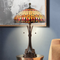 Urban Ambiance - Table Lamp - UQL7210 Mediterranean Indoor Table Lamp, 26.5''H x 16''W x 16''D, Brushed Bullion Finish, Bexley Collection -