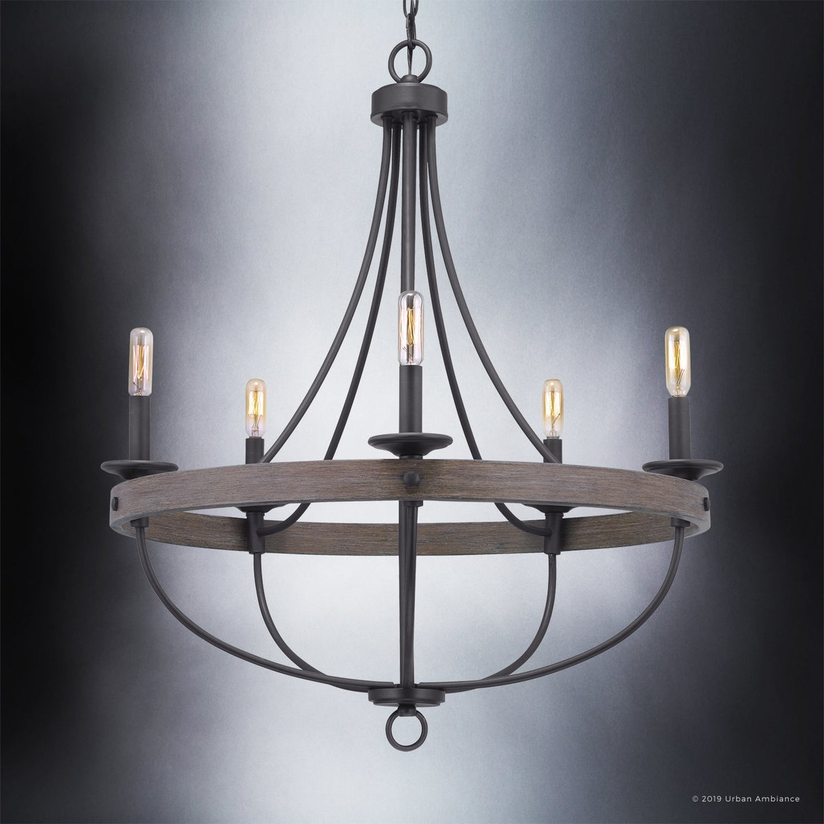 ブランデー canpit UHP2901 Farmhouse Farmhouse Chandelier, 30