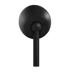 The Urban Ambiance UMCCC-BK Cathedral Ceiling Canopy in Matte Black is a black, wall-mounted fixture with a round base and straight cylindrical arm—perfect for vaulted ceilings—shown against a white background. Compatible with UMC fan models.