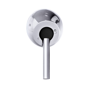 The Urban Ambiance UMCCC-CR Cathedral Ceiling Canopy in polished chrome features a spherical, wall-mounted design with a cylindrical stem, perfect for UMC fan models and sloped ceilings, shown against a white background.