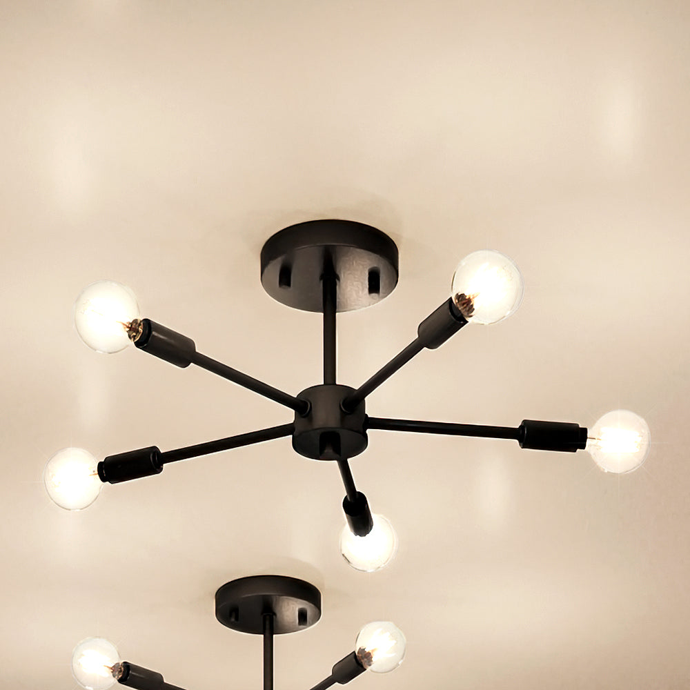 unico購入＊WORK LIGHT CEILING by 6BULB Unicozin LED 6-Light Track Lighting Kit - Black, 6-Way