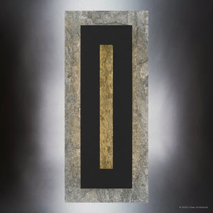 The UQL1880 Luxe Industrial Outdoor Wall Sconce by Urban Ambiance features marine-grade construction, an earth black finish, and sleek modern design—ideal for architectural lighting in the Burnie Collection (18.25''H x 8''W x 3.75''D).