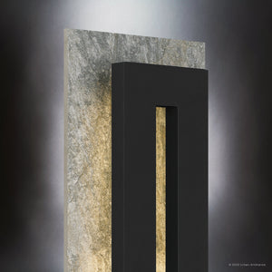 The Urban Ambiance UQL1881 Luxe Industrial Outdoor Wall Sconce from the Burnie Collection features a 22