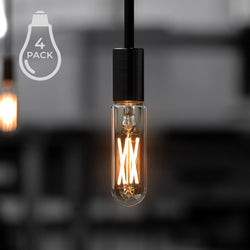 Urban Ambiance - Bulb - UBB2132 Luxury LED Bulbs, 40W Equivalent, Vintage Edison Style, T6 Shape, E12 Base (candelabra base), 2700K (warm white) - 4 PACK - 