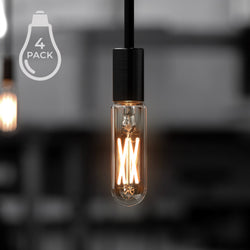 Urban Ambiance - Bulb - UBB2133 Luxury LED Bulbs, 40W Equivalent, Vintage Edison Style, T6 Shape, E12 Base (candelabra base), 3000K (soft white) - 4 PACK - 
