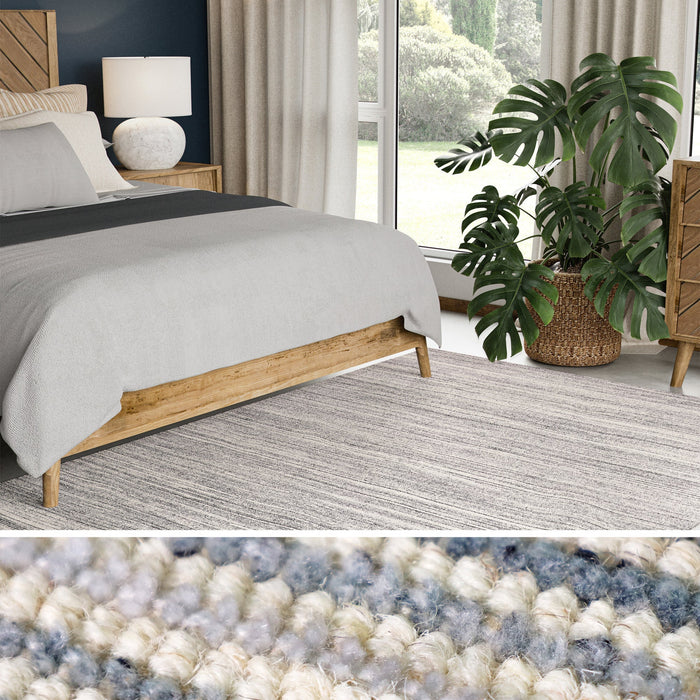 UER0130 Luxury Hand-Loomed Natural and Synthetic Blend Medium-Pile Rug