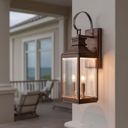 Urban Ambiance - Wall Sconce - UFS1001 Transitional Outdoor Wall Sconce 24.25''H x 7''W, Genuine Copper, Dark - Patina, Calderdale Collection - 
