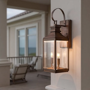 Urban Ambiance - Wall Sconce - UFS1001 Transitional Outdoor Wall Sconce 24.25''H x 7''W, Genuine Copper, Dark - Patina, Calderdale Collection - 