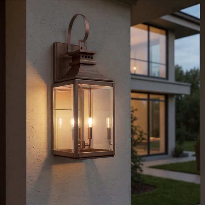 UFS1002 Transitional Outdoor Wall Sconce 33.125''H x 9.5''W, Genuine Copper, Dark-Patina, Calderdale Collection