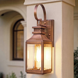 Urban Ambiance - Wall Sconce - UFS1010 Colonial Outdoor Wall Sconce, 17-3/4"H x 5-1/2"W x 7"Dep, Medium Antique Copper Finish, Calderdale Collection -