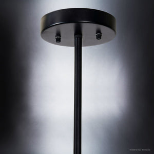 Urban Ambiance - Chandelier - UFS2035 Coastal Indoor Chandelier, 24''H x 27''W x 27''Dep, Matte Black Finish with Tobacco Raffia Wrap, Ashwhim Collection -