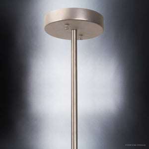 Urban Ambiance - Chandelier - UFS2371 Modern Rustic Indoor Chandelier, 29.5''H x 32''W x 32''Dep, Brushed Nickel Finish, Dunkirk Collection -