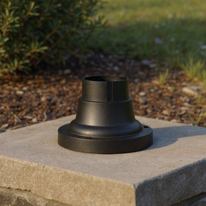 Urban Ambiance - Accessory - UFSA102 Contemporary Outdoor Pier Mount, 4"H x 6"W Round, Matte Black Finish, Post Light Accessory - 