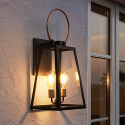 Urban Ambiance - Outdoor Wall Light - UHP1000 Modern Farmhouse Outdoor Wall Light, 23.625"H x 11.25"W, Olde Bronze Finish, Vicenza Collection - 