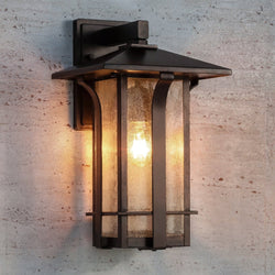 Urban Ambiance - Outdoor Wall Light - UHP1153 Craftsman Outdoor Wall Light, 16" x 9", Olde Bronze Finish, Essen Collection - 