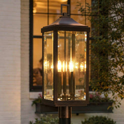 Urban Ambiance - Outdoor Post/Pier Light - UHP1190 Colonial Outdoor Post / Pier Light, 26-7/8" x 9-1/2", Olde Bronze Finish, Calderdale Collection -
