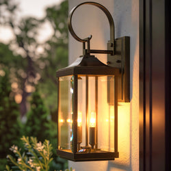 Urban Ambiance - Outdoor Wall Sconce - UHP1193 Colonial Outdoor Wall Light, 21-3/4" x 7", Olde Bronze Finish, Calderdale Collection -