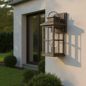 Urban Ambiance - Wall Sconce - UHP1295 Transitional Outdoor Wall Sconce 14.25''H x 6''W, Aged Pewter Finish, Anaheim Collection - 