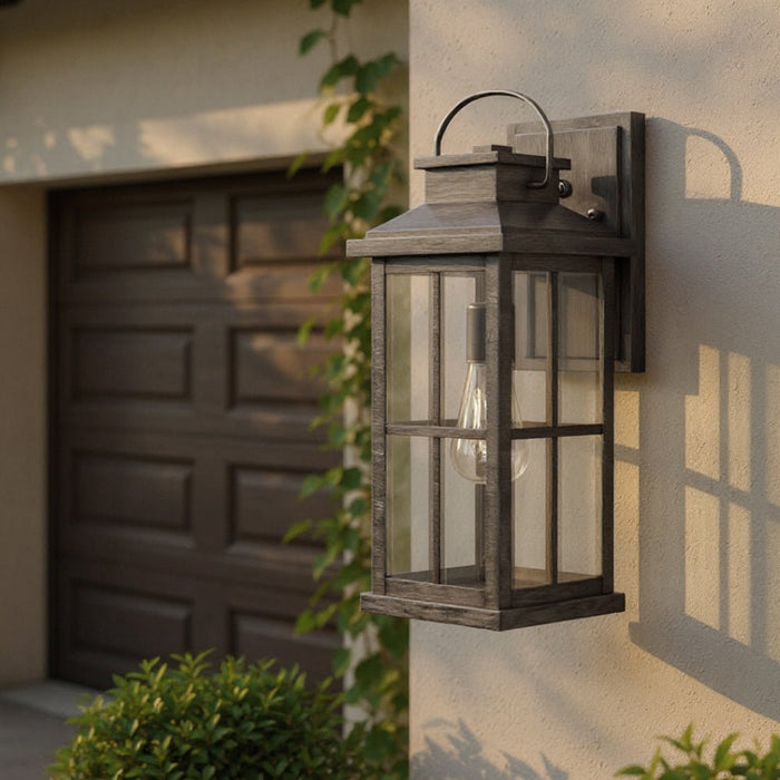 UHP1296 Transitional Outdoor Wall Sconce 18''H x 7''W, Aged Pewter Finish, Anaheim Collection