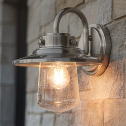 Urban Ambiance - Wall Sconce - UHP1323 Coastal Outdoor Wall Sconce 11''H x 9''W, Stainless Steel Finish, Santa - Ana Collection - 