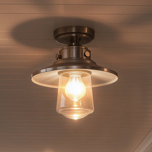 Urban Ambiance - Outdoor Ceiling Light - UHP1325 Coastal Outdoor Ceiling Light 10''H x 9''W, Stainless Steel Finish, Santa-Ana Collection -