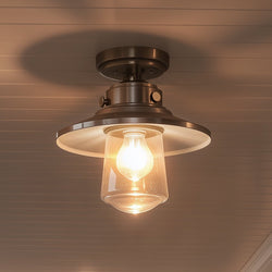 Urban Ambiance - Outdoor Ceiling Light - UHP1325 Coastal Outdoor Ceiling Light 10''H x 9''W, Stainless Steel Finish, Santa-Ana Collection -