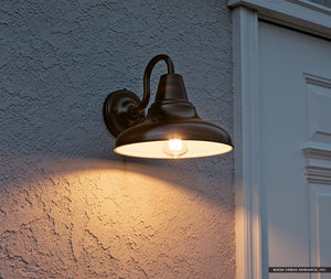 Urban Ambiance - Outdoor Wall Sconce - UHP1361 Industrial Outdoor Wall Sconce 10.5''H x 12''W, Olde Bronze Finish, Pittsburgh Collection -