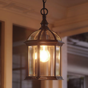 Urban Ambiance - Pendant - UHP1373 Transitional Outdoor Pendant 13.625''H x 7.5''W, Olde Bronze Finish, Greensboro Collection - 