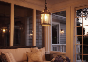 Urban Ambiance - Pendant - UHP1373 Transitional Outdoor Pendant 13.625''H x 7.5''W, Olde Bronze Finish, Greensboro Collection - 