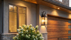 Urban Ambiance - Outdoor Wall Sconce - UHP1404 Transitional Outdoor Wall Sconce 30.625''H x 9.5''W, Midnight Black Finish, Calderdale Collection -