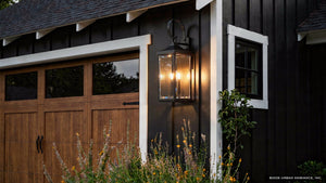 Urban Ambiance - Outdoor Wall Sconce - UHP1404 Transitional Outdoor Wall Sconce 30.625''H x 9.5''W, Midnight Black Finish, Calderdale Collection -
