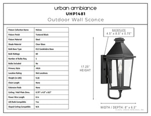 Urban Ambiance - Wall Sconce - UHP1481 Tudor Outdoor Wall Sconce, 17 - 1/2''H x 8