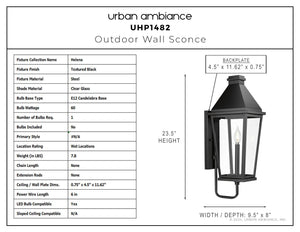 Urban Ambiance - Wall Sconce - UHP1482 Tudor Outdoor Wall Sconce, 23 - 1/2''H x 9 - 1/2