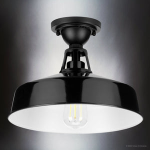 Urban Ambiance - Ceiling Light - UHP1494 Industrial Outdoor Ceiling Light, 9 - 1/2''H x 13 - 1/4