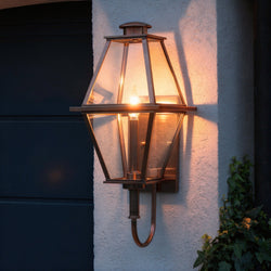 Urban Ambiance - Outdoor Wall Sconce - UHP1517 Vintage Outdoor Wall Sconce, 24''H x 10-5/8"W x 9-1/2''D, Antique Copper Finish, Solingen Collection -