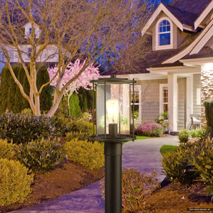 Urban Ambiance - Post Light - UHP1521 Farmhouse Outdoor Post Light, 13 - 1/2''H x 8