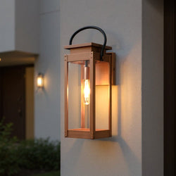 Urban Ambiance - Wall Sconce - UHP1534 Modern Farmhouse Outdoor Wall Sconce, 19 - 3/8''H x 6 - 1/2"W x 7 - 7/8''D, Antique Copper Finish, Darwin Collection - 