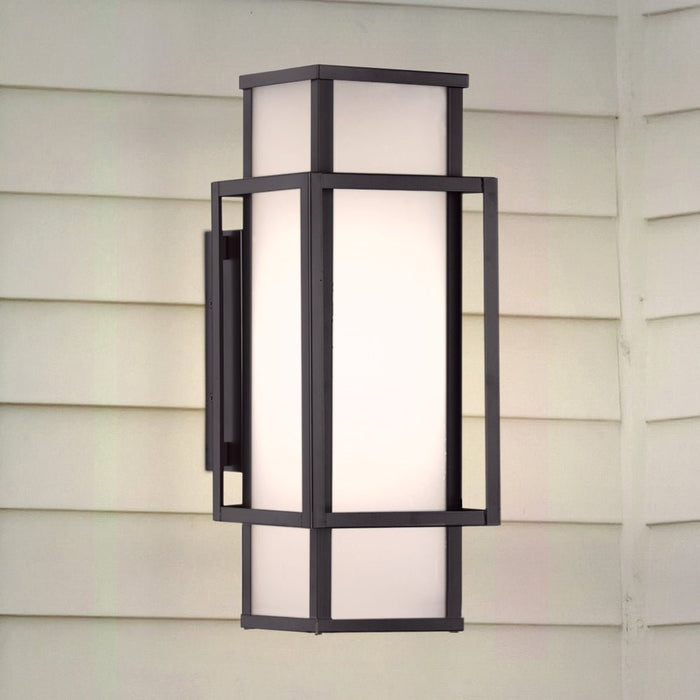 UHP1541 Contemporary Outdoor Wall Sconce, 18''H x 7-5/8"W x 6''D, Matte Black Finish, Cavalier Collection