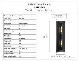Urban Ambiance - Wall Sconce - UHP1581 Modern Outdoor Wall Sconce, 24''H x 4 - 5/8