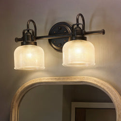 Urban Ambiance - Bath Vanity Light - UHP2041 Luxe Industrial Bath Fixture, 8 - 3/4"H x 17"W, Fashion Bronze Finish, Harlow Collection - 