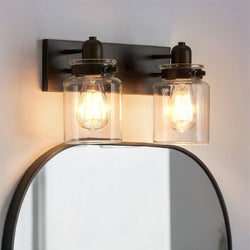 Urban Ambiance - Bath Vanity Light - UHP2141 Modern Farmhouse Industrial Bath Fixture, 8 - 5/8"H x 13 - 1/4"W, Olde Bronze Finish, Bridgeport Collection - 