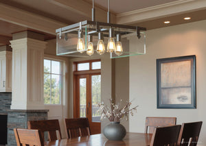 Urban Ambiance - Chandelier - UHP2445 Modern Farmhouse Square Chandelier, 13 - 3/4