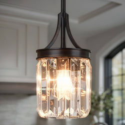 Urban Ambiance - Pendant Light - UHP2460 Traditional Pendant, 11 - 1/4"H x 6"W, Olde Bronze Finish, Lille Collection - 