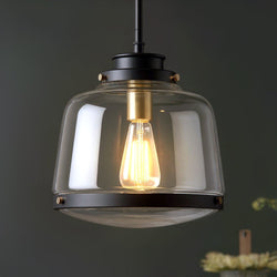 Urban Ambiance - Pendant Light - UHP2535 Luxe Industrial Pendant Light, 11"H x 11"W, Olde Bronze Finish, Nottingham Collection - 